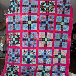 Vintage Colorful Patchwork Quilt